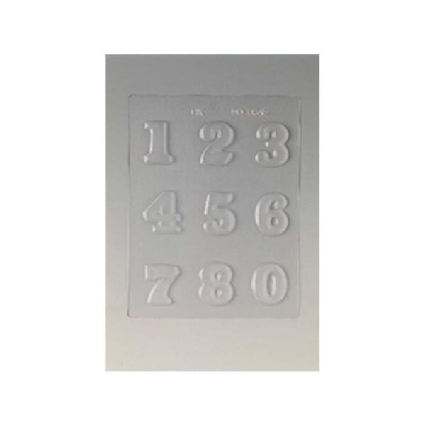 NUMBERS MOULD PP 45 x 29 x H 5 MM , 9 DIGITS