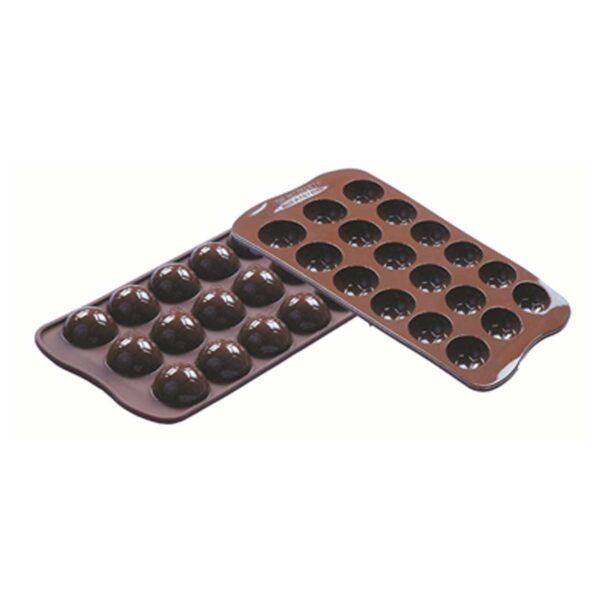 'SILICONE EASY CHOC MOULD 18 HALF BALL MADE IN ITALY D27 x H14 MM