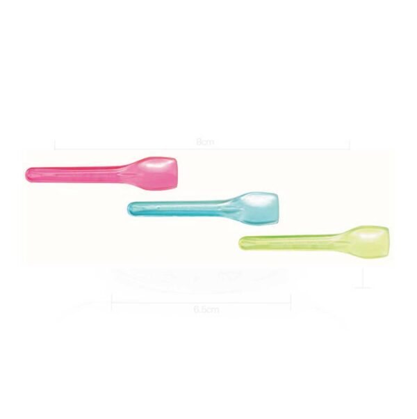 ICE CREAM SPOON PLASTIC, ASSORTED COLORS  (650 PCS)