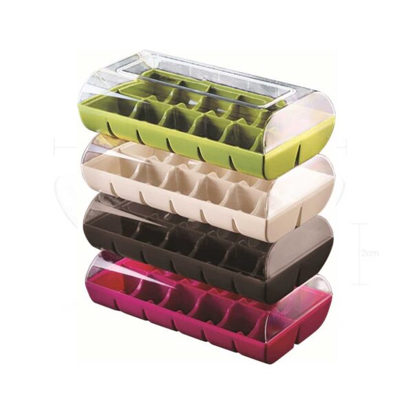 12 PCS MACARON BOX BLACK  COLOR + CLEAR LID, SILIKOMART ITALY