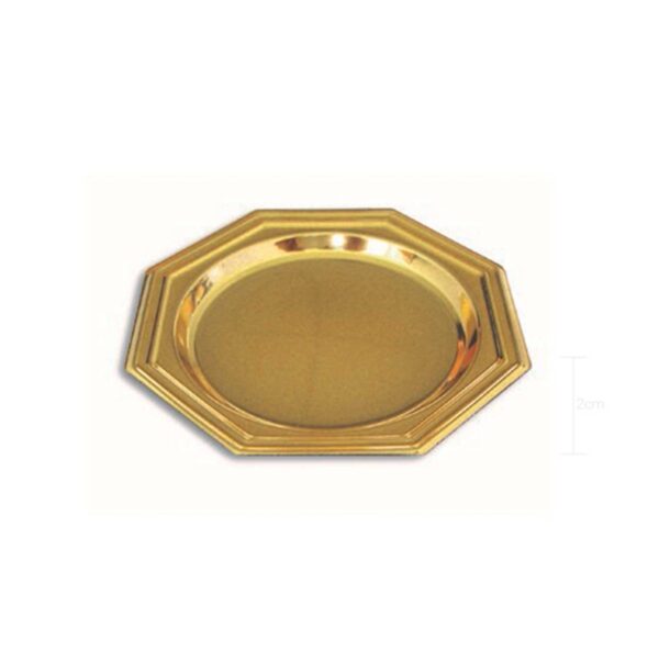 GOLD MINI PLATE OCTAGON 8.5 CM DIA (125 PCS)