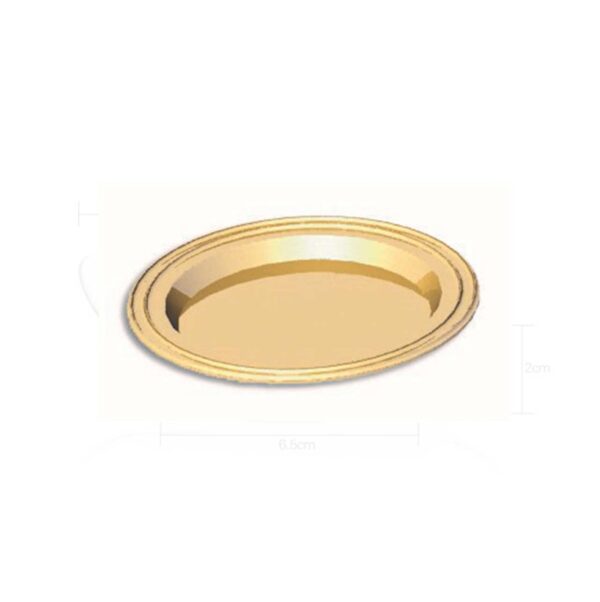 GOLD PLATE ROUND 8.5 CM DIA (125 PCS)